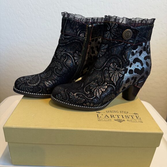 Women's L"ARTISTE Ankle Boots Size 37 (US 6.5) stunning - Picture 2 of 13
